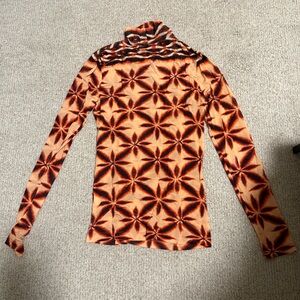 ULLA JOHNSON Geometric Patterned Women's Turtleneck